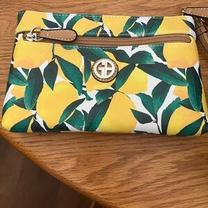 Gianni Bernini Lemon Print Wrislet Yellow and Green